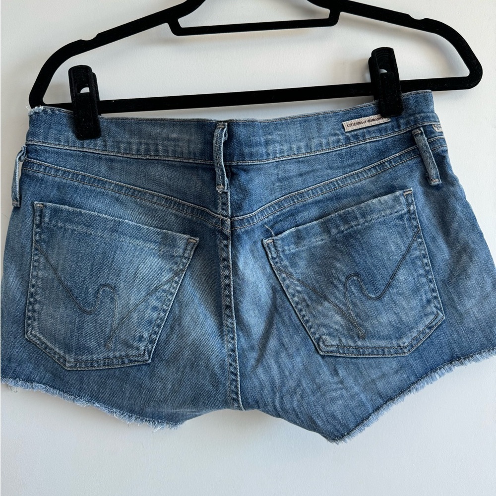 Citizens of Humanity Denim Shorts - button waist cut out